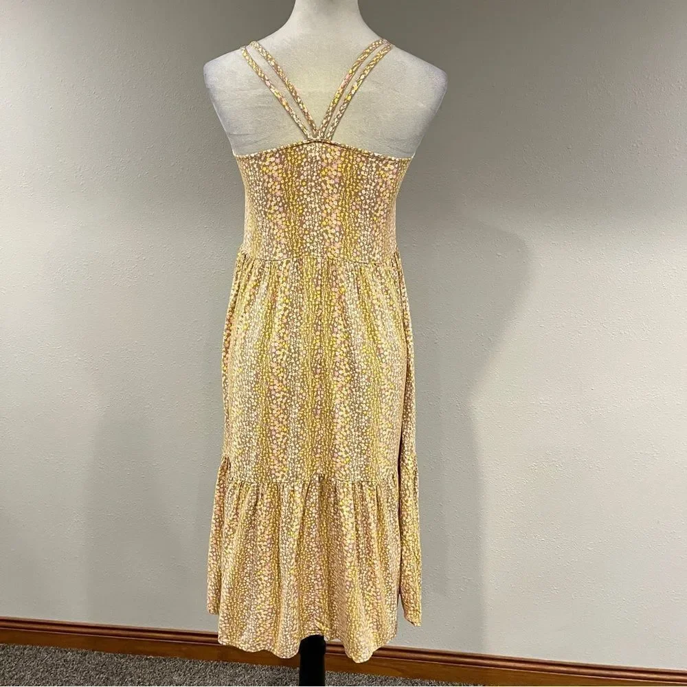 Girl Floral Sleeveless Dress with straps size large‎